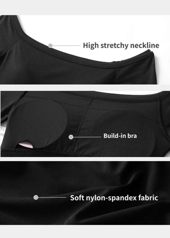 LONG SLEEVE BRA-IN T-shirt