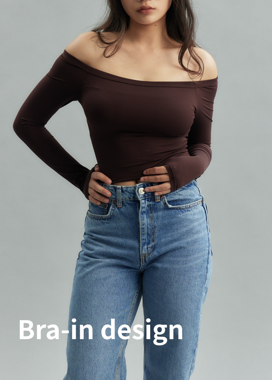 LONG SLEEVE BRA-IN T-shirt
